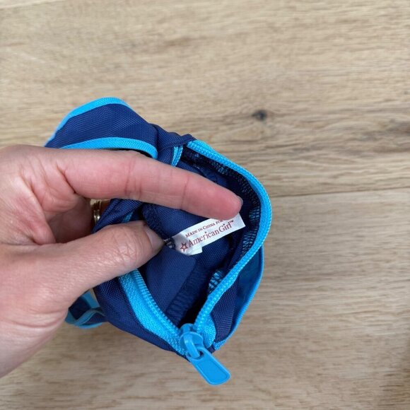 American Girl Y2K One Strap Soccer Bag Backpack for 18” Doll Blue Zip Close EUC - Picture 6 of 8